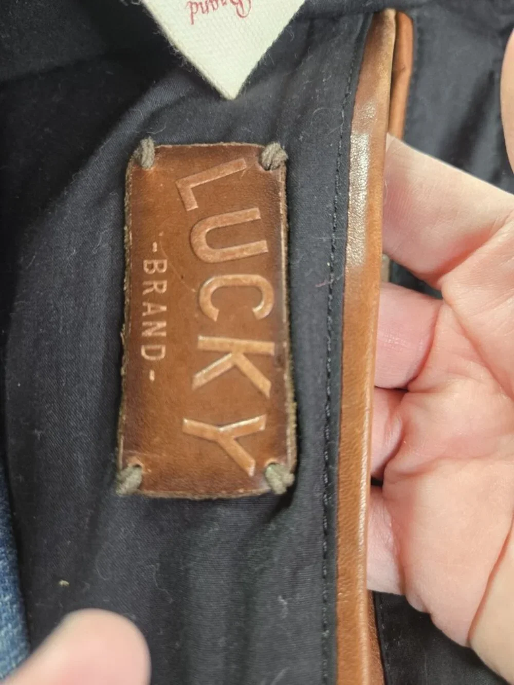 vtg y2k Lucky Brand Canvas Leather Floral Messenger Bag Tote Laptop